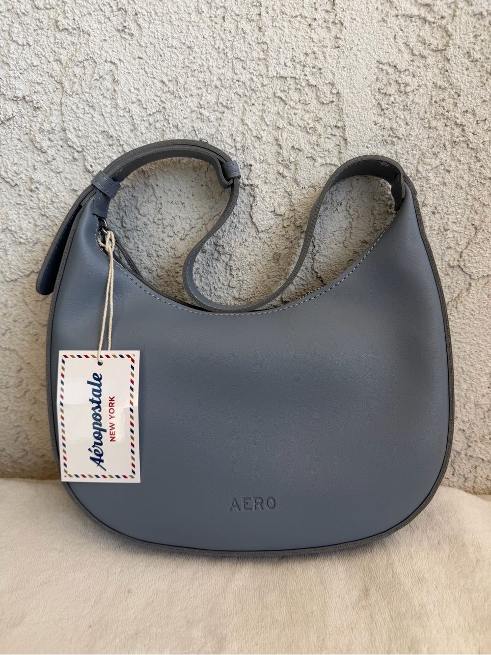 Aeropostale Slate Blue Shoulder Hobo Bag